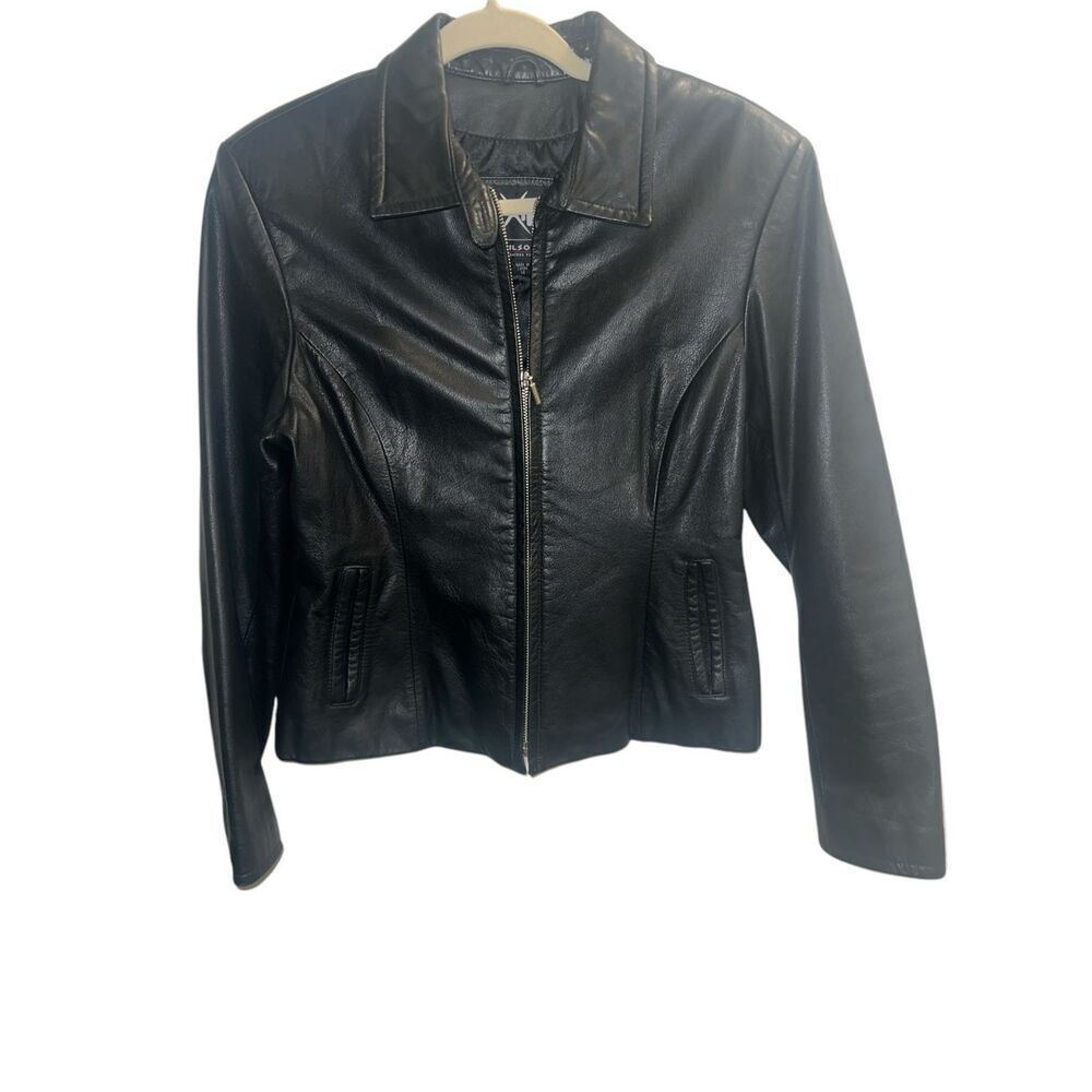 ✨Maxima Wilson’s Leather Sz Medium Jacket Thick High Quality Zip Up✨
